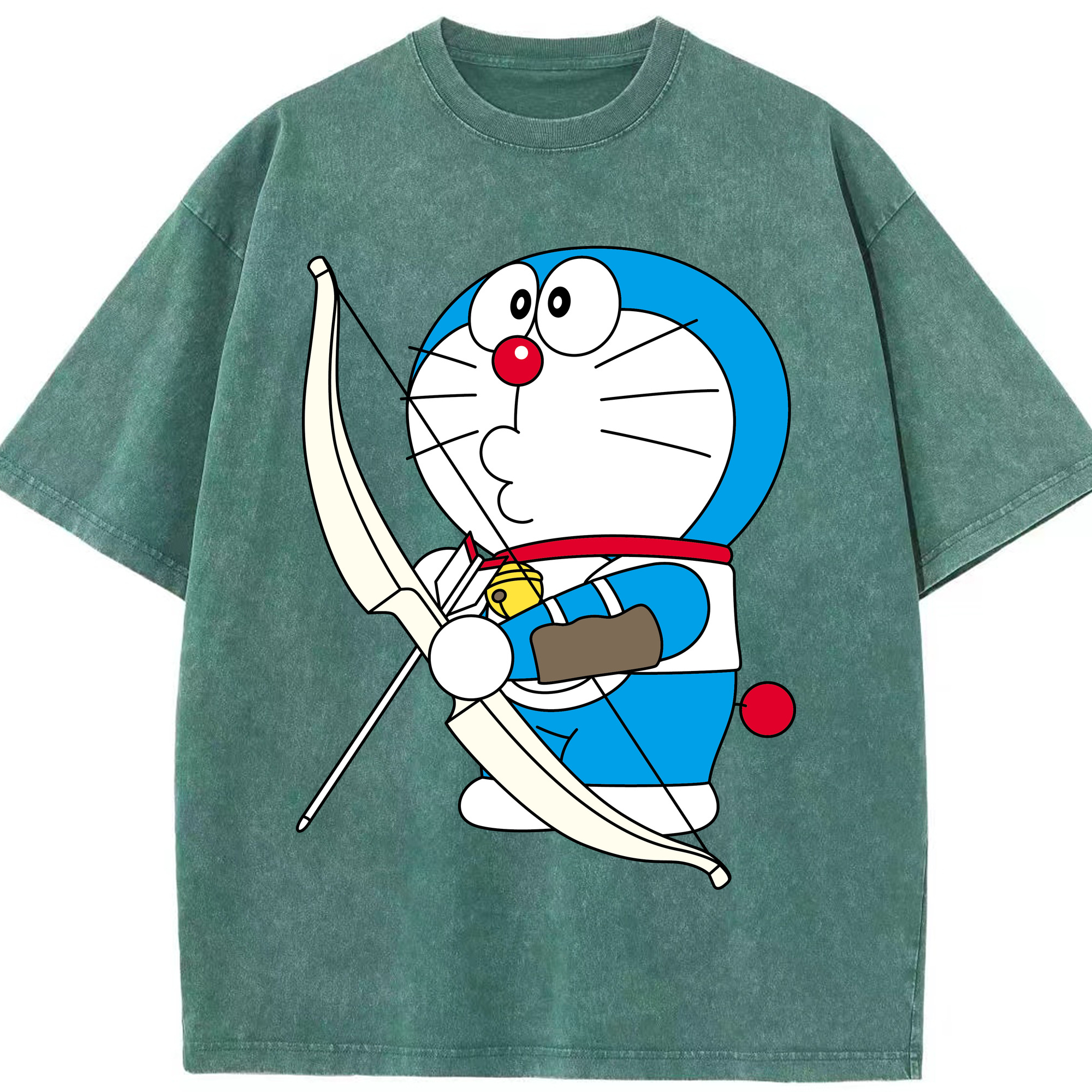 （画像用） ドラえもん Doraemon 綿100% ヴィンテージ風 半袖Tシャツ（フロントプリント）